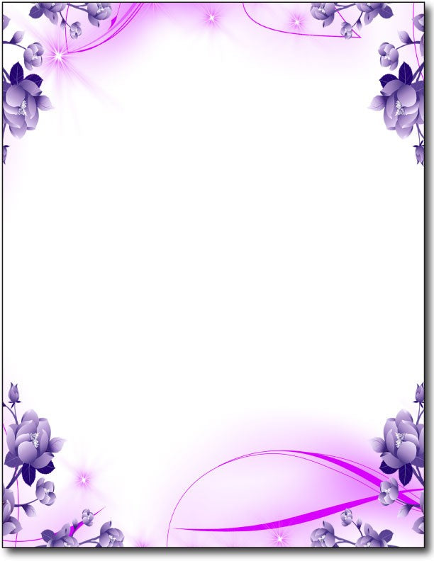 purple stationary border