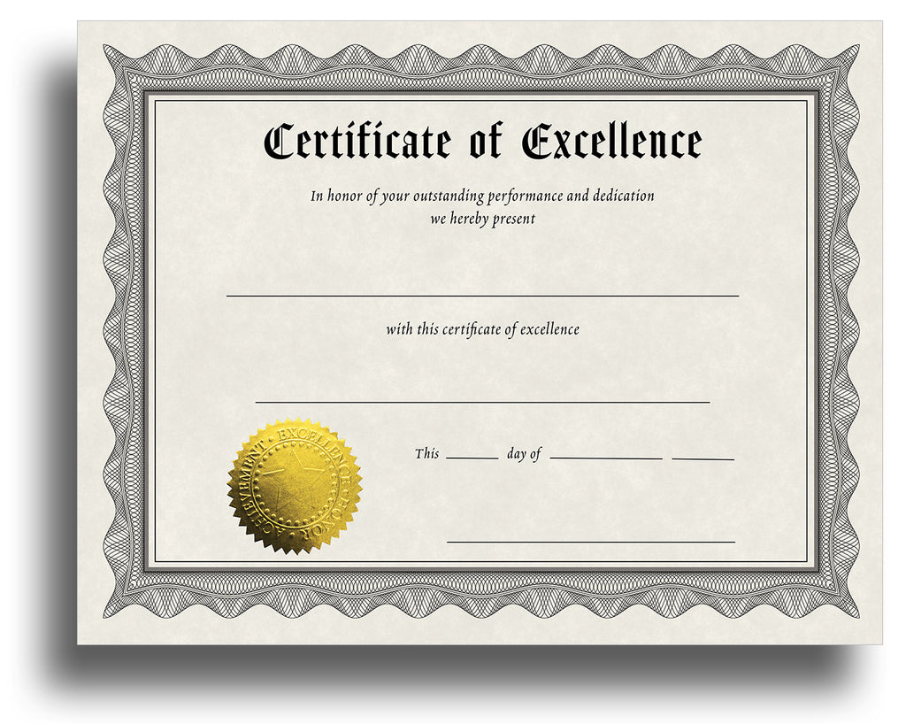 blank certificate seal