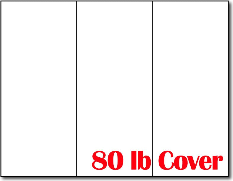 8.5 x 11 Cardstock Single Vertical Perforated - 250 Sheets
