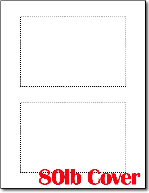 80lb White Blank Business Cards - 100 Sheets