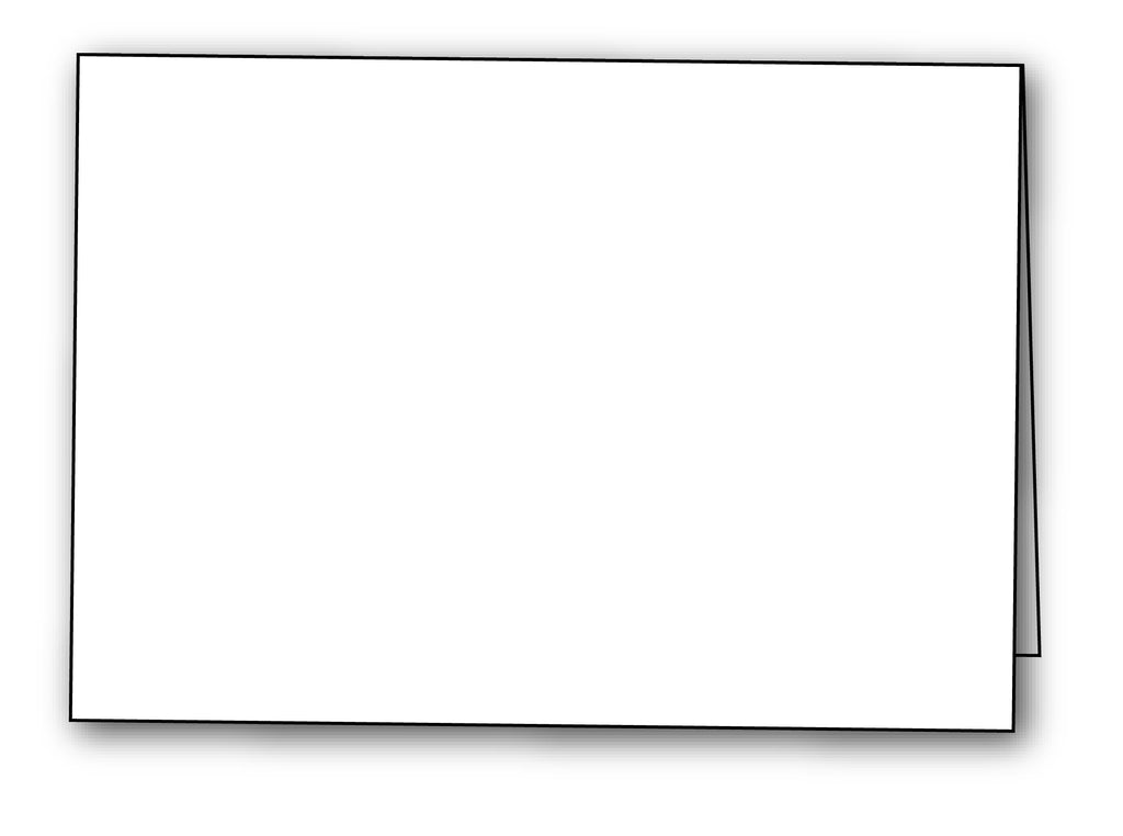 Blank Greeting Cards w/ Envelopes - White Matte , 5.5x 8.5, 25
