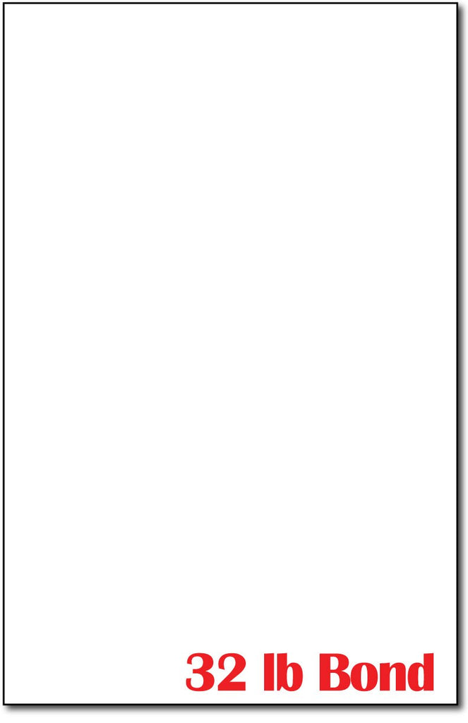 Basic WHITE (Standard) Card Stock Paper - 11x17 - 80lb Cover (216gsm) - 100