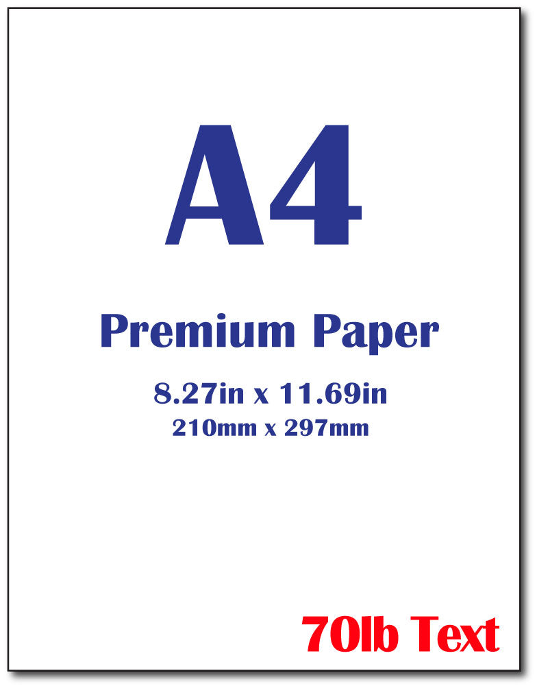 A4 Premium Color Print Paper - 8.27 x 11.69 - 90 gsm / 24 lb. (40 Sheets)