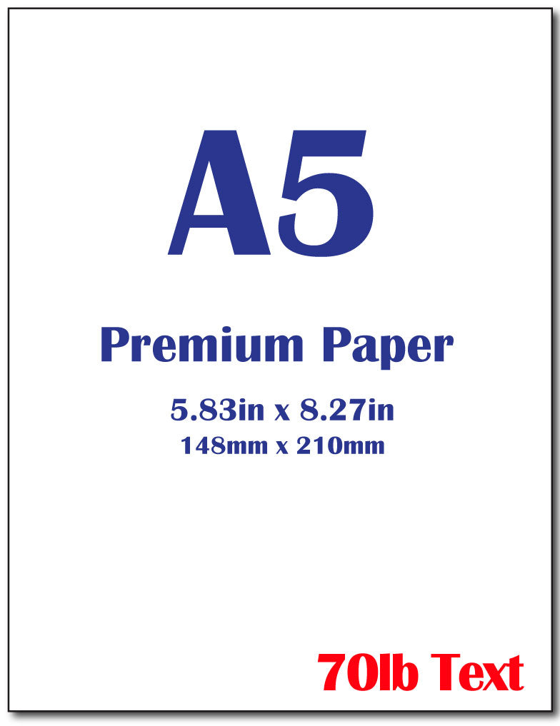 S Superfine Printing A5 Premium White Cardstock | for Copy, Printing, Writing | 5.83 x 8.27 Inches (148 x 210 mm - Half of A4) | Full Ream of 100