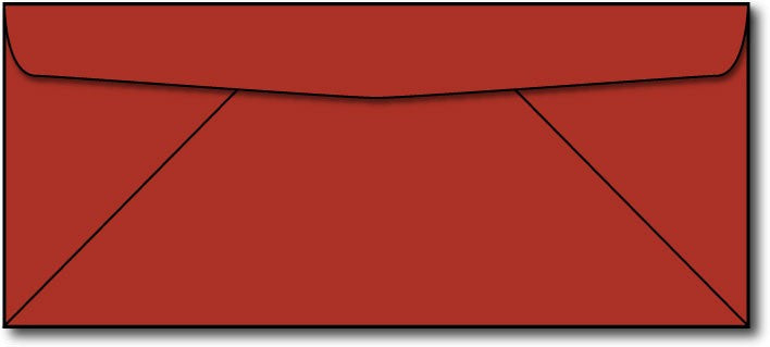 red business size envelopes