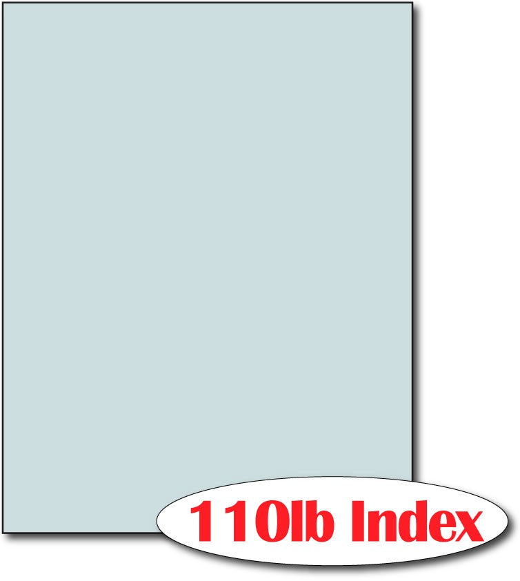 110lb Index | 8.5 x 11 | Blue Cardstock