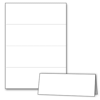 Printable Name Tent Cards - 2 3/4 x 8.5 (Folded) - 80lb Cover