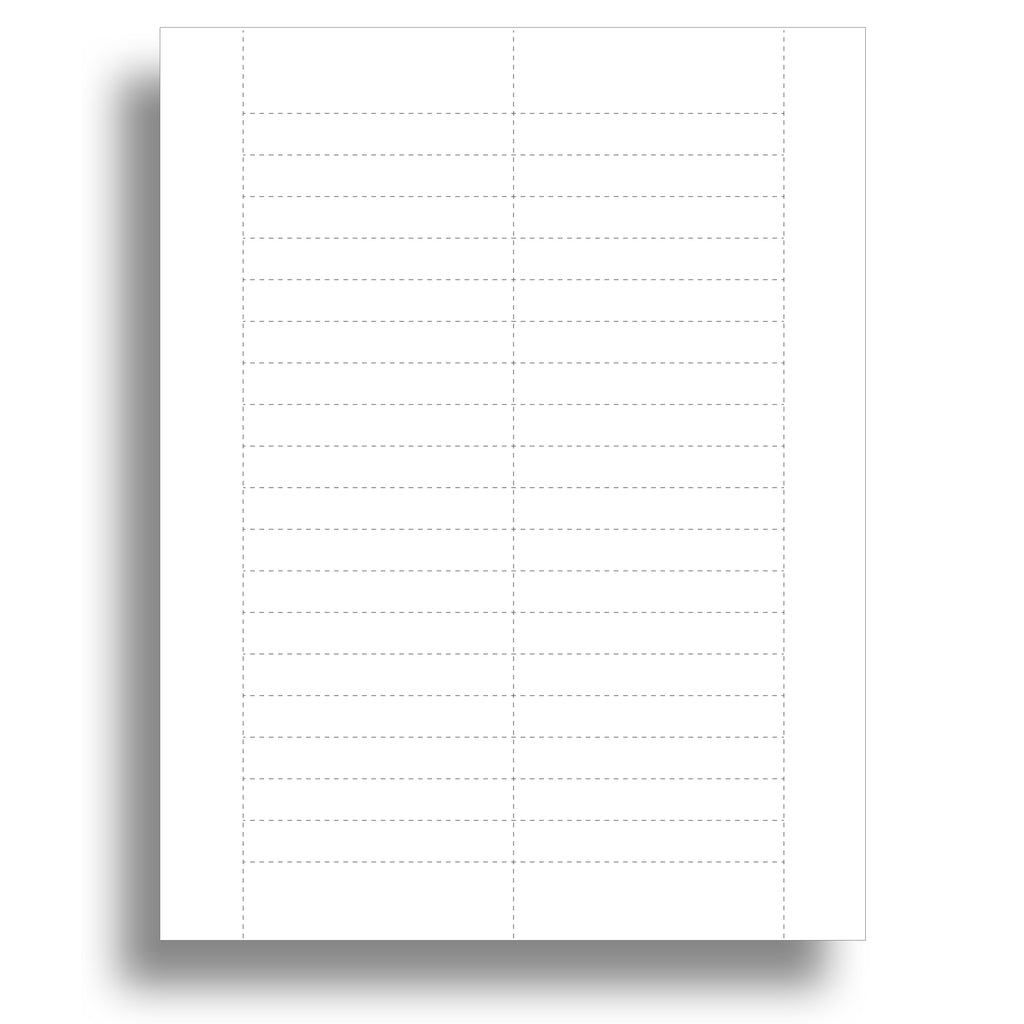 1/3 Cut File Folder Tab Inserts - White | Matte - (65lb Cover)