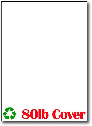 Flash Cards, blank with green frame, A6, pack of 80