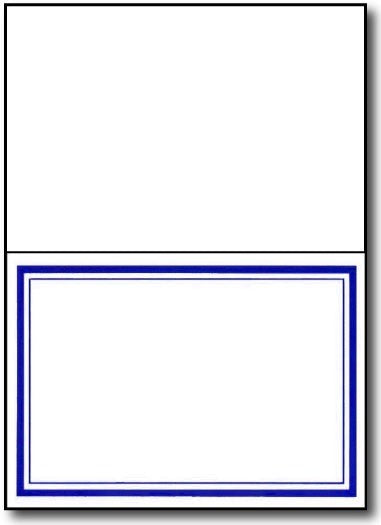 5 x 7 Greeting Cards - 80LB Cover - (Border - Blue Foil)