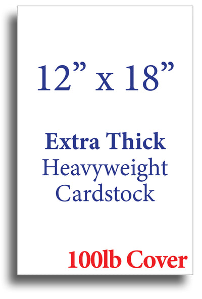 Extra Thick Cardstock - 100lb Cover (270gsm) - Blank White 8.5 x 11 -  Heavyweight Printer Paper for Inkjet/Laser - 100 Sheets Pack