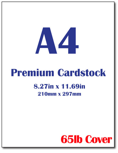 A4 Premium White Card Stock Paper, 8.27 x 11.69, 67lb Cover