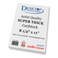 Heavyweight Natural Cream Cardstock 8.5 x 11 - Thick Paper for Printing -  Inkjet/Laser 80lb Cardstock (100 Sheets)